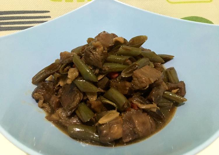 Tumis daging sapi buncis