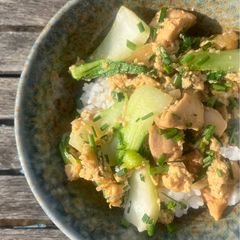 Oyakodon – Japanese Chicken and Egg Rice Bowl A picture of Oyakodon – Japanese Chicken and Egg Rice Bowl.