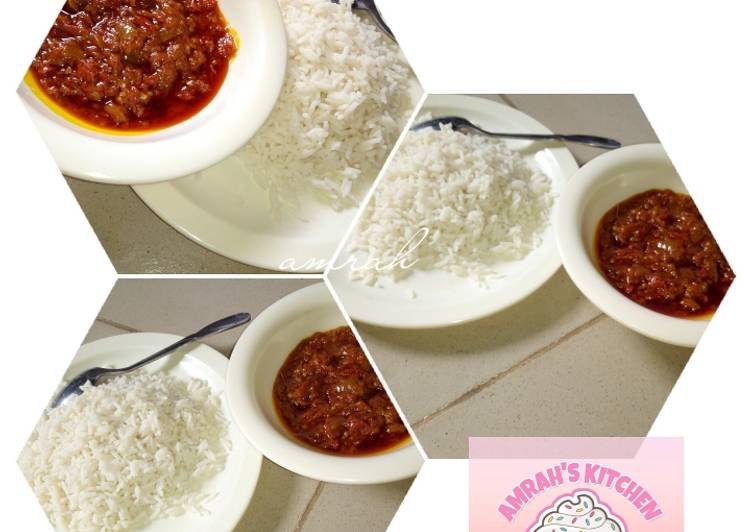 How to Prepare Speedy White rice and sauce