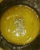 Sopa crema de zapallo y puerro