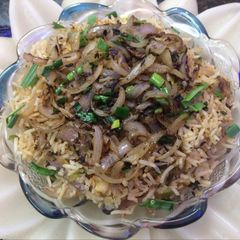 A picture of Onion Biryani.