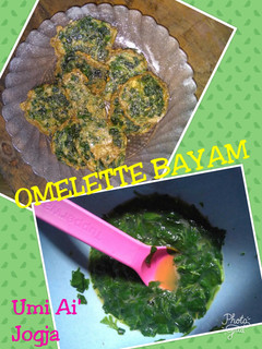 Foto resep Omelette mie bayam