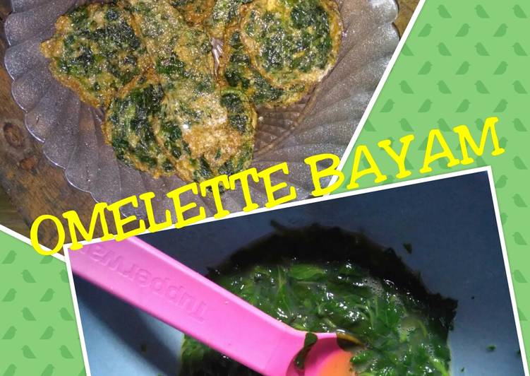 Omelette mie bayam
