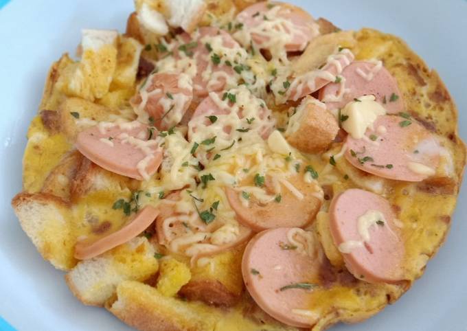 Resep Pizza Roti Tawar 🍕 (Snack MPASI 12 bulan +) yang Enak