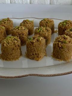 صورة لوصفة حلى الشعيرية الباكستانيه بالفول السوداني