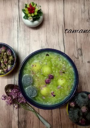 عکسی از دستور فالوده طالبی با تخم شربتی