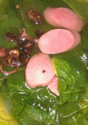 Foto resep Sayur Bayam Sosis