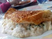 Una foto de nada omelette pollo