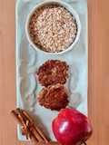 Galletas de avena fermentada, manzana y canela 🍎 sin azúcar agregado ni edulcorante 🍎 en sartén 🍎