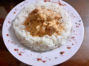 Una foto de pollo strogonoff fácil