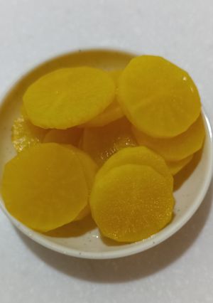Foto resep Danmuji (Yellow Pickled Radish) atau Acar Lobak Kuning
