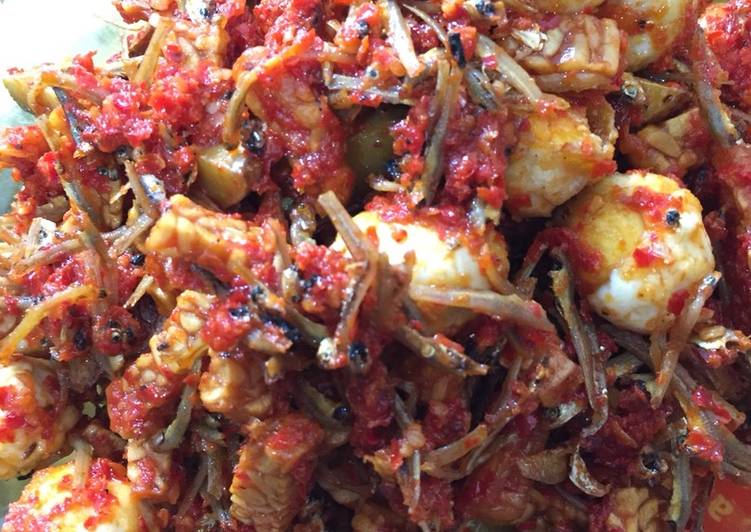 Resep Teri puyuh tempe jengkol cabe merah Anti Gagal