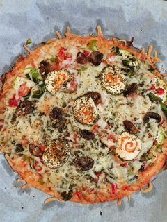 Una foto de Pizza sin gluten a mi manera!!!