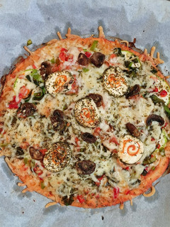 Una foto de Pizza sin gluten a mi manera!!!
