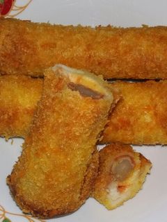 Foto resep Roti Tawar Goreng isi Sosis (bisa frozen food)