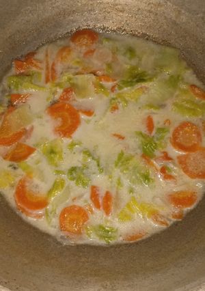 Foto resep Tumis sawi putih kuah santan