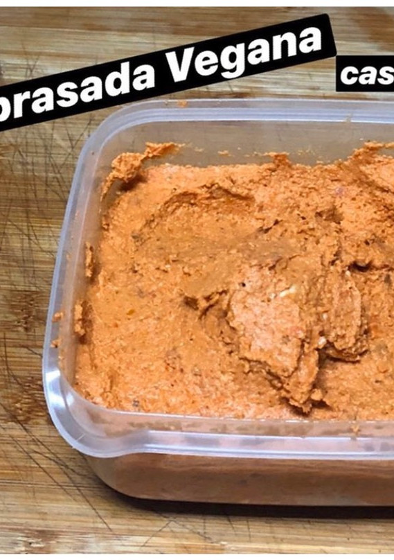 Una foto de Sobrasada vegan casera