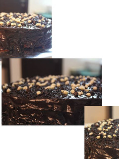 A picture of Dark Chocolate Brownie Cake.