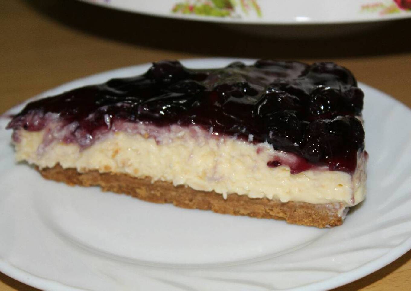 Do not overcook the blueberry cheesecake.