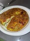 Tortilla con bacon y edamame