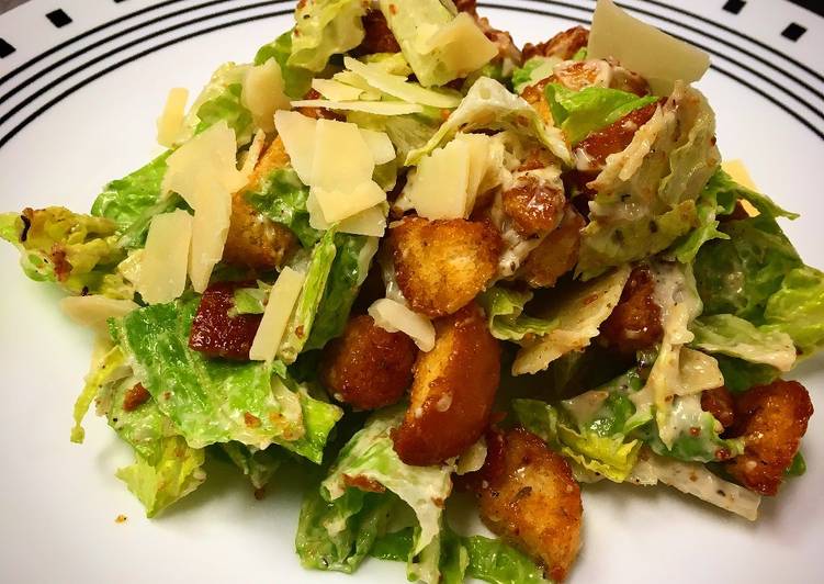 Recipe of Favorite Caesar Salad, Dressing and Croutons