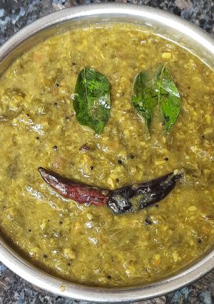 முளைக்கீரை பருப்பு கடைசல் செய்முறை முக்கிய புகைப்படம்