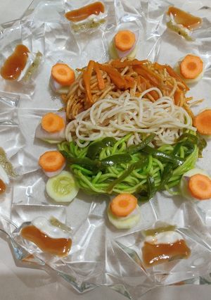 A picture of Tricolour noodles.