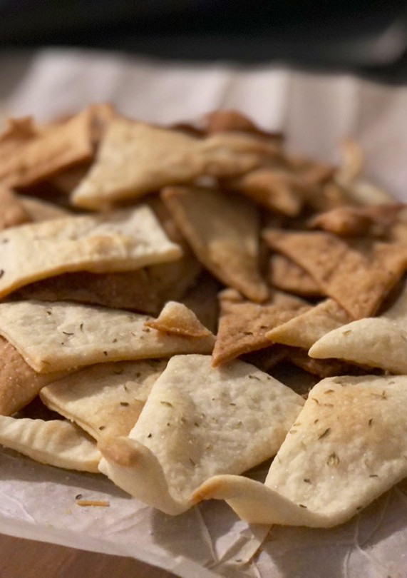 Una foto de Crackers con los restos de masa madre