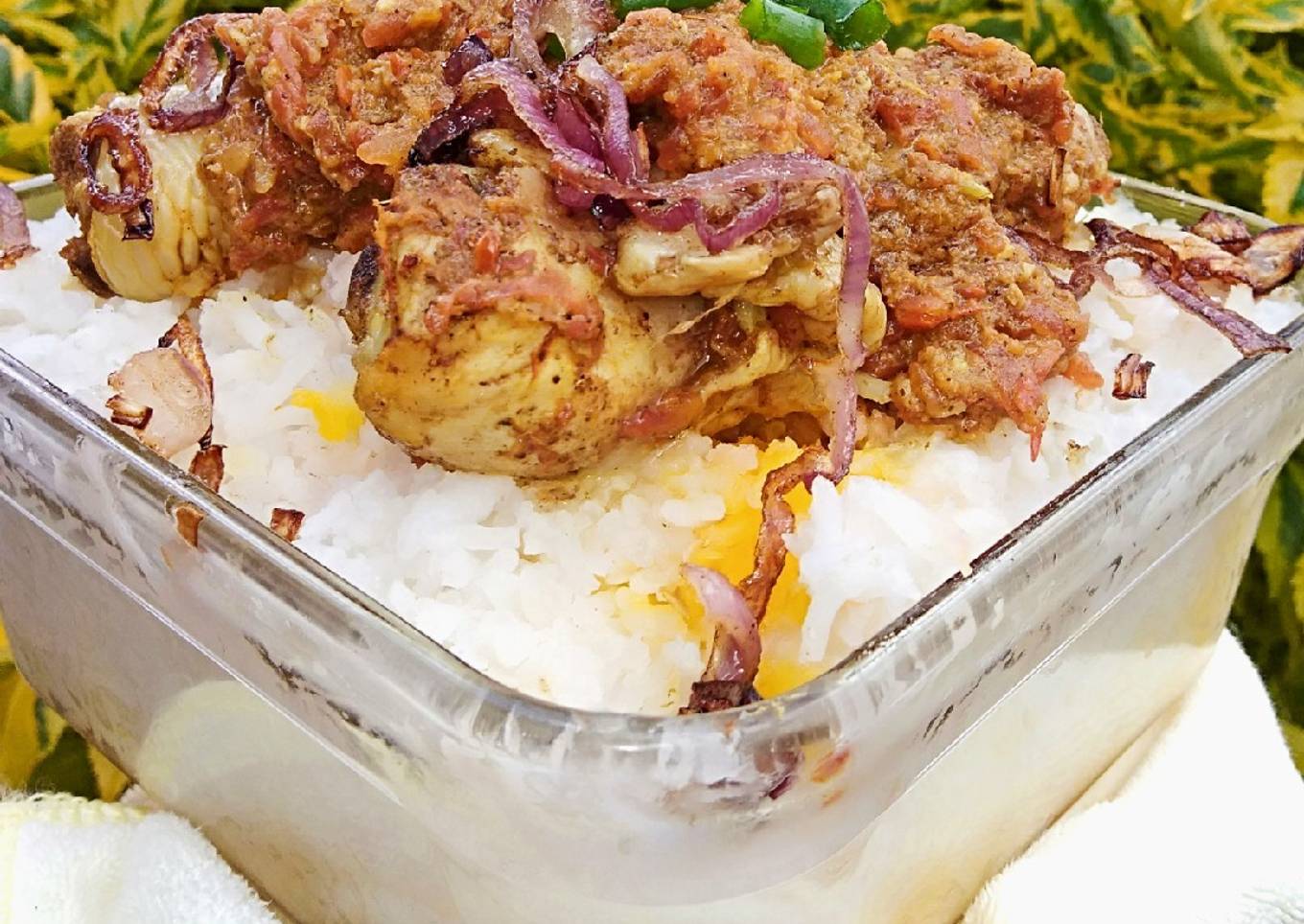 Oven baked chicken biryani # delightful baking#team contest