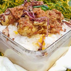 A picture of Oven baked chicken biryani # delightful baking#team contest.