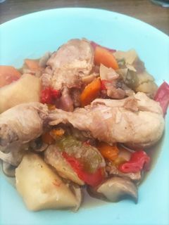 Una foto de Pollo estilo asiático