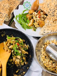 Hình của món Đậu nấm xúc bánh đa.