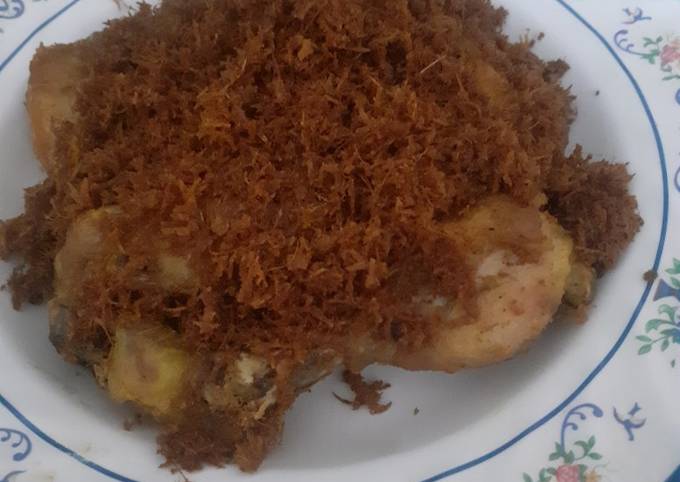 Ayam goreng serundeng bumbu jadi