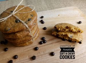 Foto resep Pumpkin Soft n Chewy Cookies (Tanpa Butter)