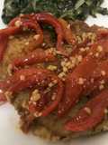 Filete de pescado con pimentones ahumados