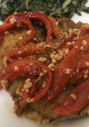 Una foto de Filete de pescado con pimentones ahumados