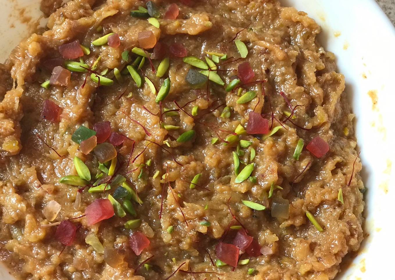 Caramel dudhi halwa