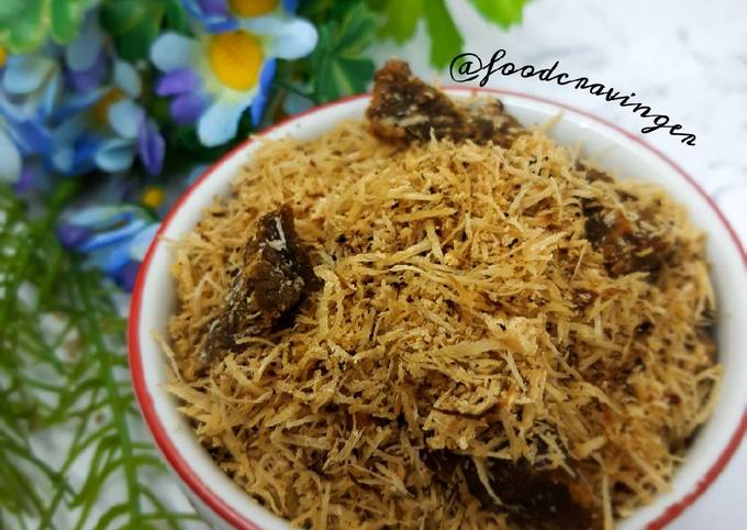 Ini dia! Resep enak bikin Serundeng Daging  lezat