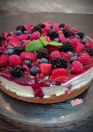 Φωτογραφία της συνταγής Cheesecake με φρούτα του δάσους
