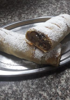 Una foto de Strudel de manzanas