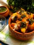 Ram ladoo with mint coriander chutney