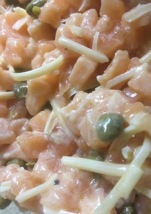 Una foto de Tártaro de salmón