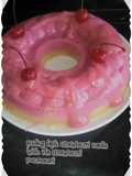 Puding lapis strawberry vanilla with Fla strawberry