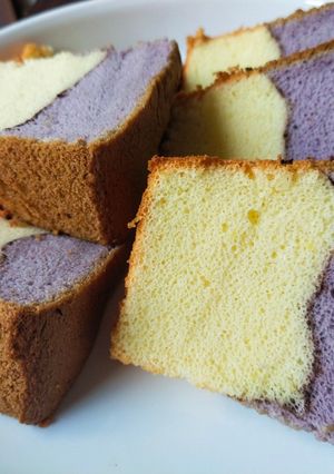 Foto resep Chiffon Cake Topo (Vanilla Taro)