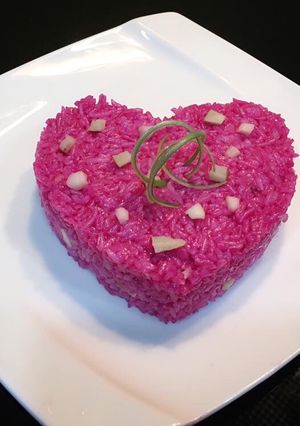 Hình của món Cơm củ dền.