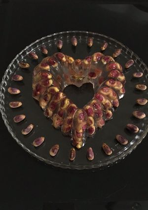 عکسی از دستور ژله پسته ویترینی