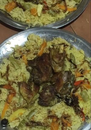 صورة لوصفة كبسة لحم حايلية