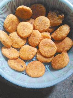 Hình của món Bánh rán nhân đậu đỏ.