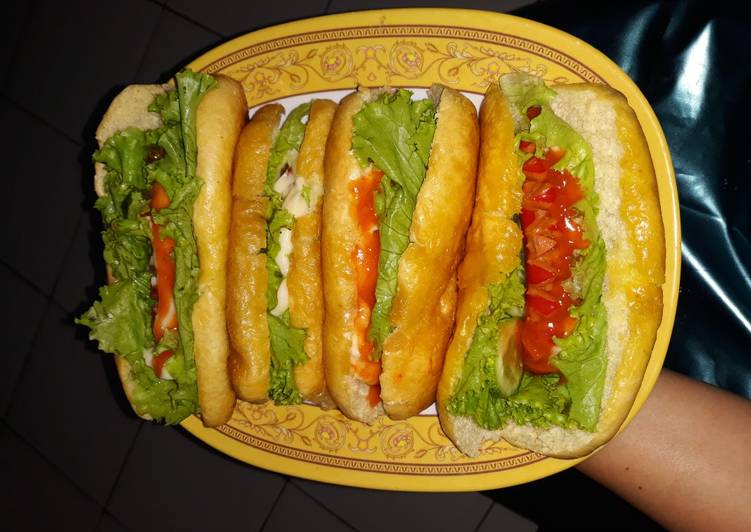 Bagaimana mengolah Hotdog enak dan mudah dibuat 🌭🌭🌭, Lezat