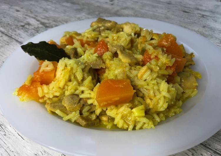 Arroz de pollo y calabaza en Mambo 8090